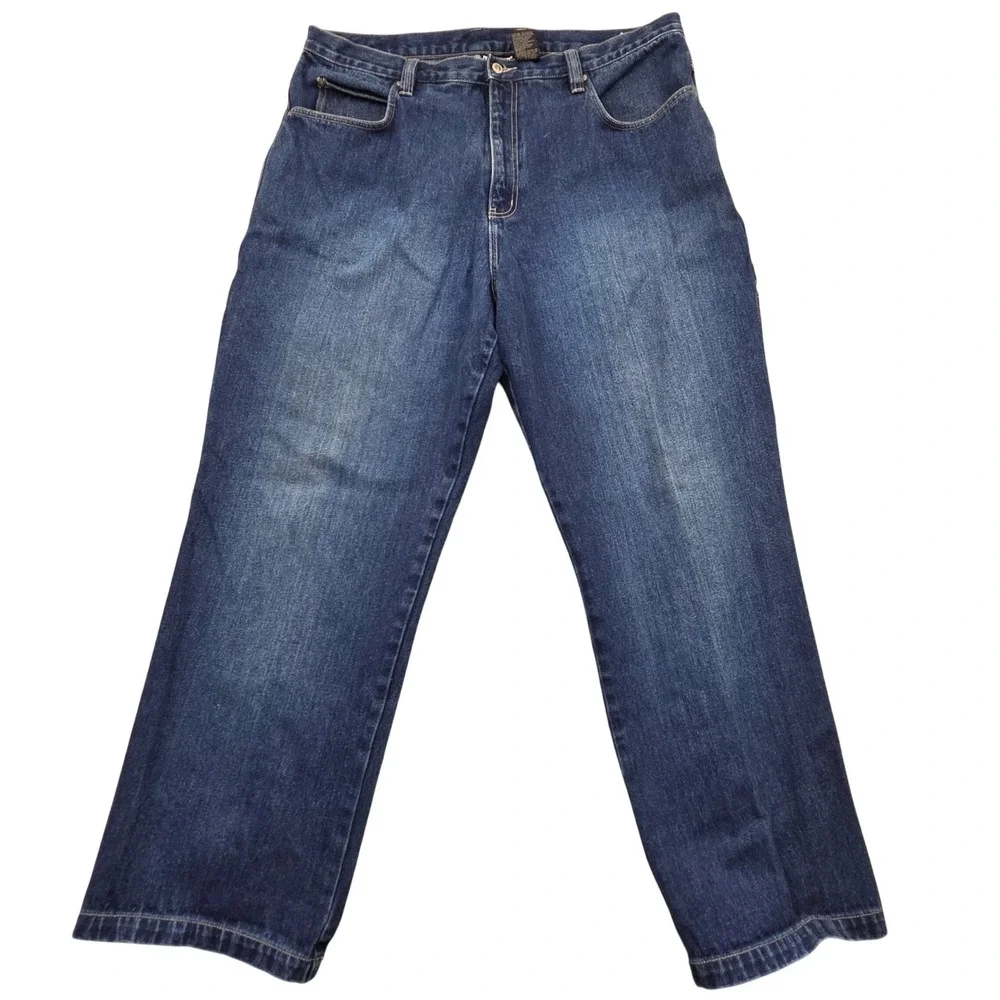 Vintage Y2k Rocawear Baggy Jeans Blue‎ Mens 42x34 Skater Grunge Streetwear